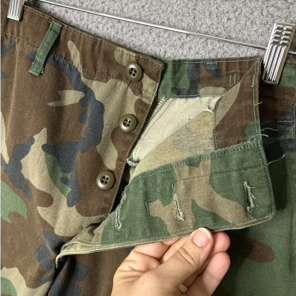 PROPPER Camo Pants Mens Medium Battle Trousers Cargo Button Fly Vintage Utility